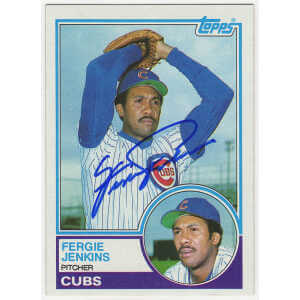 Fergie Jenkins Signed Chicago Cubs 1983 Topps Baseball Trading Card #230