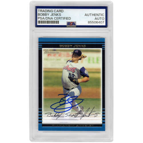 Bobby Jenks Signed Angels 2002 Bowman Rookie Baseball Card #400 - (PSA Encapsulated)