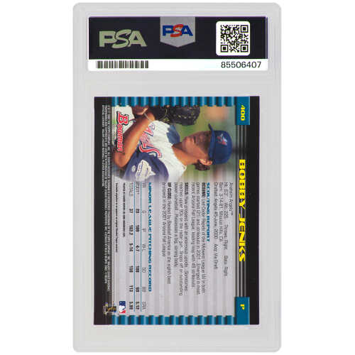 Bobby Jenks Signed Angels 2002 Bowman Rookie Baseball Card #400 - (PSA Encapsulated) - Image 2