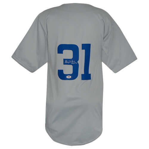 Fergie Jenkins Signed Grey Custom Basball Jersey w/HOF'91 - (PSA)