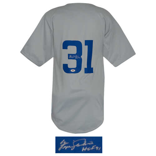 Fergie Jenkins Signed Grey Custom Basball Jersey w/HOF'91 - (PSA) - Image 2