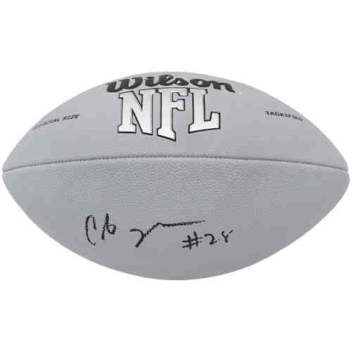 Chris Johnson Signed Wilson MVP Silver Full Size Football