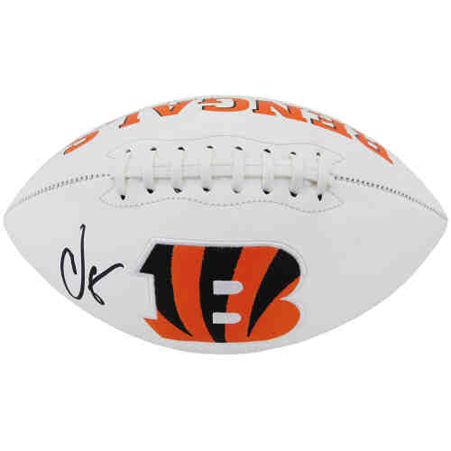 Chad Johnson Signed Cincinnati Bengals White Logo Football