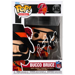 Brad Johnson Signed Tampa Bay Buccaneers Bucco Bruce Mascot Funko Pop Doll #345