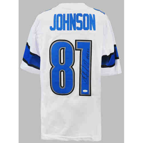 Calvin Johnson Signed White Custom Football Jersey w/HOF'21 - (JSA)