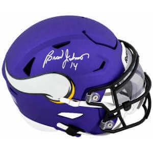 Brad Johnson Signed Minnesota Vikings Riddell Mid-Size (MIDI) SpeedFlex Helmet