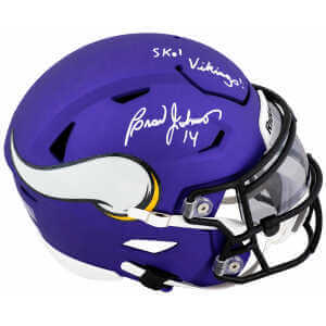 Brad Johnson Signed Minnesota Vikings Riddell Mid-Size (MIDI) SpeedFlex Helmet w/Skol Vikings