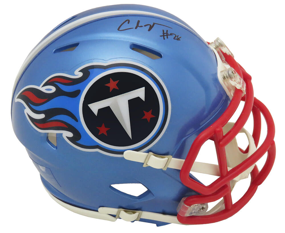 Chris Johnson Signed Tennessee Titans Flash Speed Mini Football Helmet — RSA