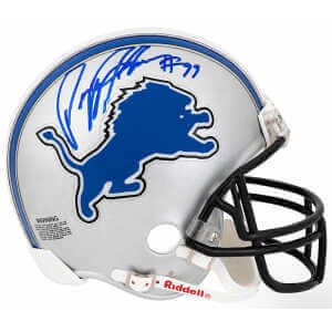 Pepper Johnson Signed Detroit Lions Riddell (VSR4) Mini Helmet
