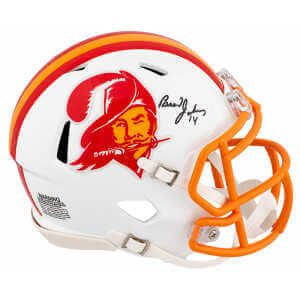 Brad Johnson Signed Tampa Bay Buccaneers White Throwback Riddell Speed Mini Helmet
