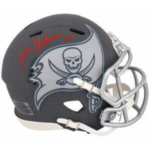 Brad Johnson Signed Tampa Bay Buccaneers SLATE Riddell Speed Mini Helmet