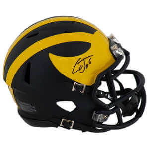 Cornelius Johnson Signed Michigan Wolverines Riddell Speed Mini Helmet