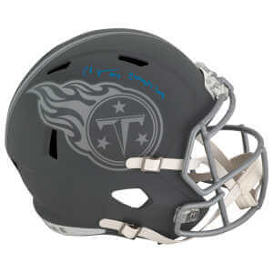 Chris Johnson Signed Tennessee Titans SLATE Riddell Full Size Speed Replica Helmet w/2006 YDs 2009