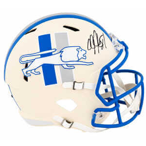 Calvin Johnson Signed Detroit Lions RETRO Riddell Speed Full Size Replica Helmet