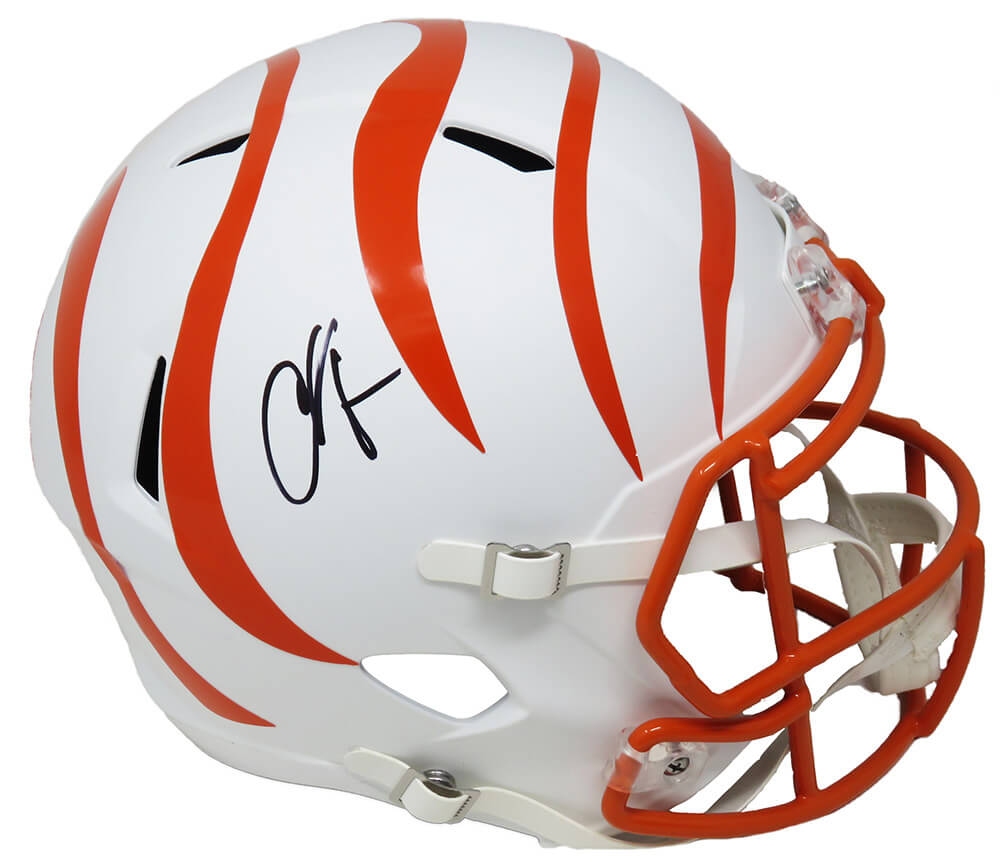 Chad Johnson Signed Cincinnati Bengals Speed White Matte NFL Mini Helmet