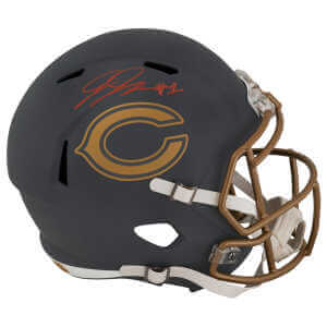 Jaylon Johnson Signed Chicago Bears SLATE Riddell Full Size Speed Replica Helmet