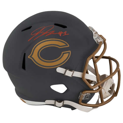 Jaylon Johnson Signed Chicago Bears SLATE Riddell Full Size Speed Replica Helmet