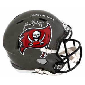 Brad Johnson Signed Tampa Bay Buccaneers Riddell Full Size Speed Replica Helmet w/SB XXXVII Champs