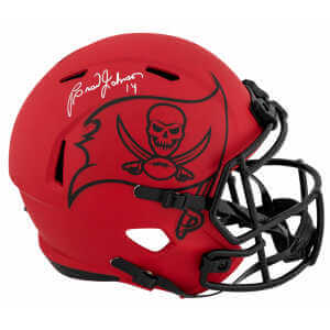 Brad Johnson Signed Tampa Bay Buccaneers RAVE Riddell Full Size Speed Replica Helmet