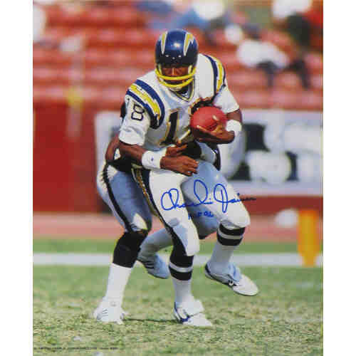 Charlie Joiner Signed Chargers Running With Football 16x20 Photo w/HOF'96