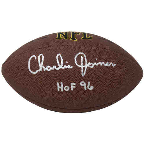 Charlie Joiner Signed Wilson Super Grip Full Size NFL Football w/HOF'96