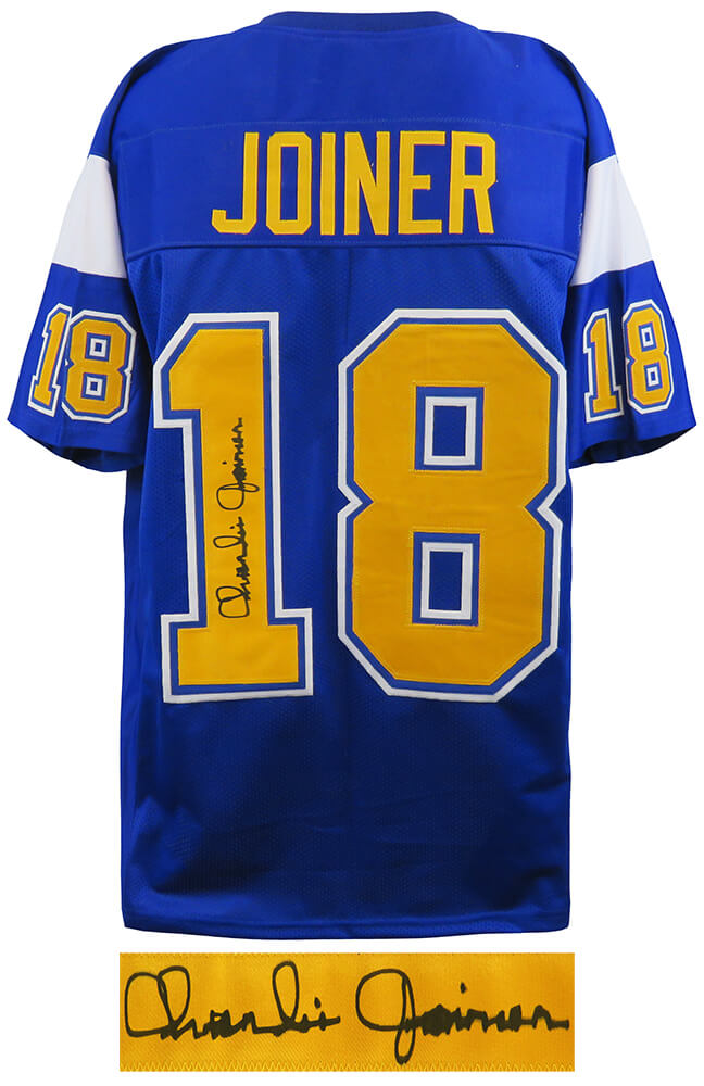 Charlie Joiner Signed Navy Blue T/B Custom Jersey w/HOF'96