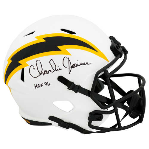 Charlie Joiner Signed Chargers Lunar Eclipse Riddell Full Size Speed Replica Helmet w/HOF'96