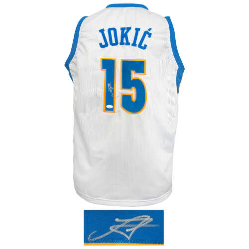 Nikola Jokic Signed White 'The Joker' Custom Basketball Jersey - (JSA) - Image 2