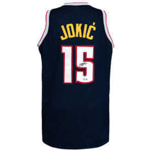 Nikola Jokic Signed Navy Custom Basketball Jersey – (JSA)