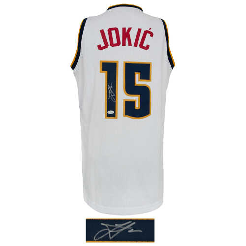 Nikola Jokic Signed White Custom Basketball Jersey - (JSA) - Image 2