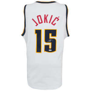 Nikola Jokic Signed White Custom Basketball Jersey - (JSA COA)
