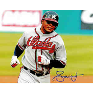  Andruw Jones Autographed Atlanta Braves Mini Helmet