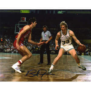 Bobby Jones Signed 76ers vs Celtics 8x10 Photo