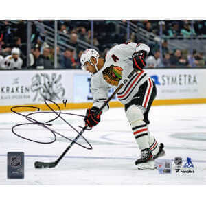 Seth Jones Signed Chicago Blackhawks Shooting 8x10 Photo - (Fanatics)