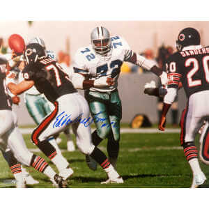 Ed 'Too Tall' Jones Signed Dallas Cowboys Action vs Bears 16x20 Photo
