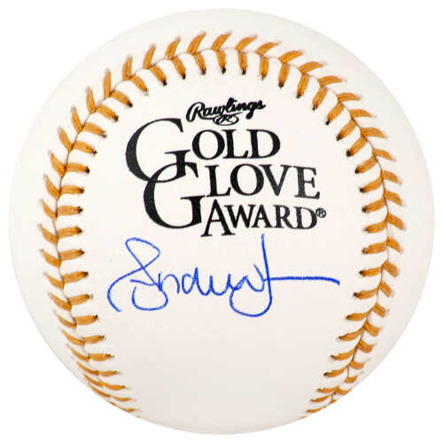 Andruw Jones Signed Rawlings Gold Glove Logo MLB Baseball