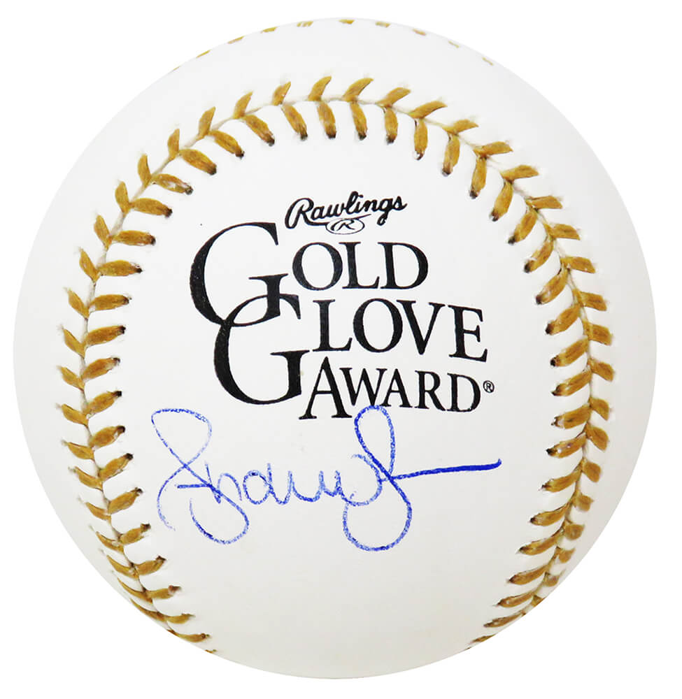 Andruw Jones Signed Rawlings Gold Glove Logo MLB Baseball – Schwartz ...