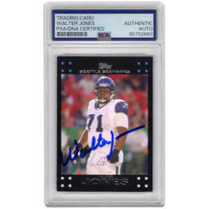 Walter Jones Signed Seattle Seahawks 2007 Topps Football Card #285 &ndash; (PSA Encapsulated)