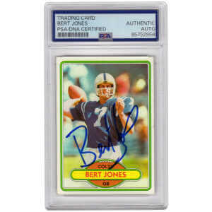 Bert Jones Signed Colts 1980 Topps Football Card #45 - (PSA Encapsulated)