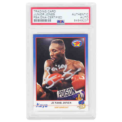 Junior Jones Signed 1991 Kayo Boxing Trading Card #231 w/Poison - (PSA Encapsulated)