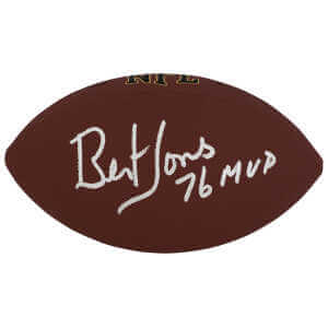 Bert Jones Signed Wilson Super Grip F/S NFL Football w/76 MVP