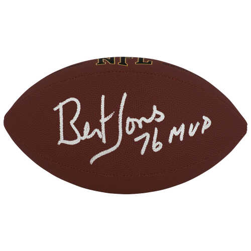 Bert Jones Signed Wilson Super Grip F/S NFL Football w/76 MVP