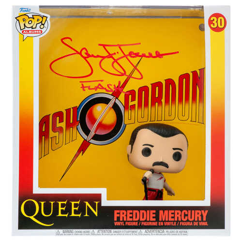 Sam J. Jones Signed Queen Freddie Mercury Flash Gordon Soundtrack Album Funko Pop #30 w/Flash