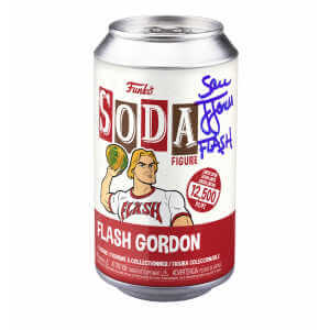 Sam J. Jones Signed Flash Gordon Soda Can Funko Vinyl Figure w/Flash