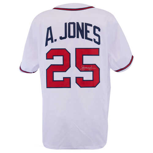 Andruw Jones Signed White Custom Baseball Jersey