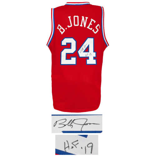 Bobby Jones Signed Red Custom Basketball Jersey w/HOF'19 - Image 2