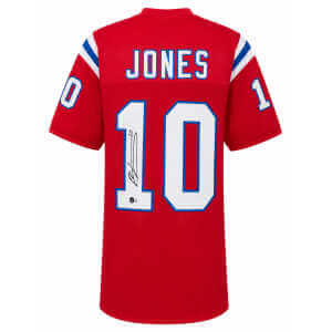 Mac Jones Signed Red Custom Football Jersey - (Beckett)