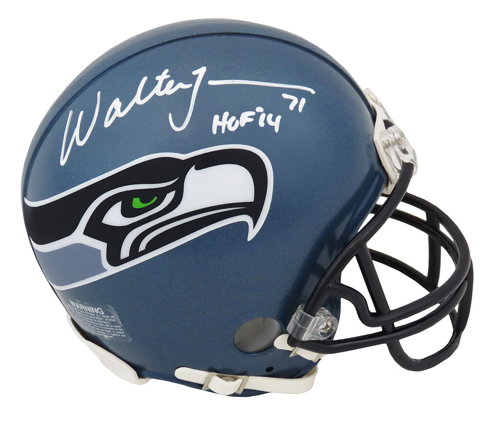 Walter Jones Autographed Seattle Custom Navy Football Jersey - BAS