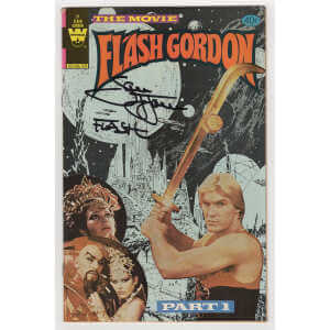 Sam J. Jones Signed Flash Gordon 1980 Whitman #31 The Movie Full Story Part 1 Comic Book w/Flash