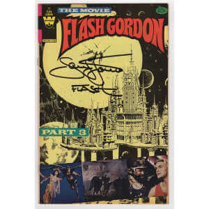 Sam J. Jones Signed Flash Gordon 1980 Whitman #33 The Movie Full Story Part 3 Comic Book w/Flash